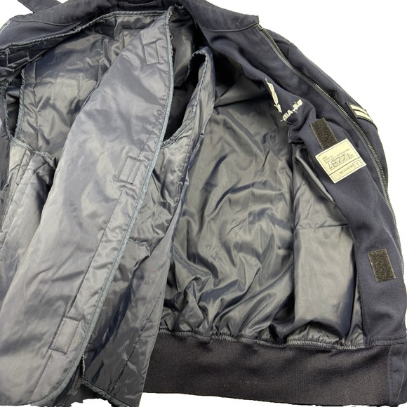 Air Force Men's Bomber Jacket w/ Liner Blue Wool Blend Size Medium USAF Zip - Picture 6 of 7